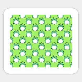 Lime Frog Pattern Sticker